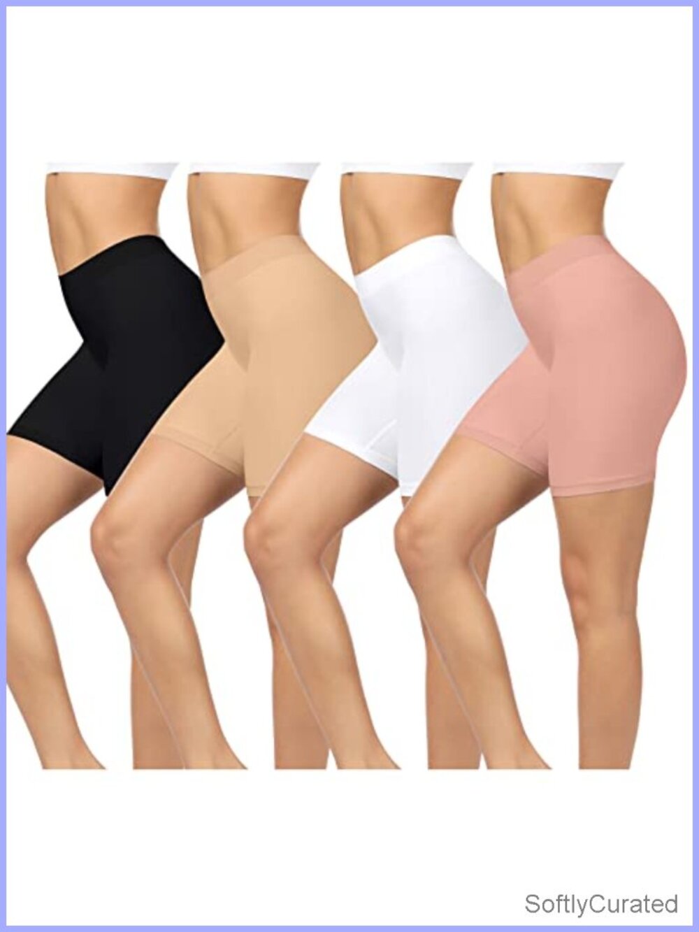 4 Pack Slip Shorts Under Dresses Anti Chafing Seamless Shapewear
